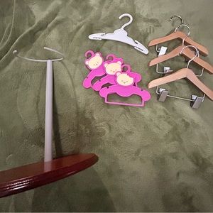 American girl doll stand and hangers